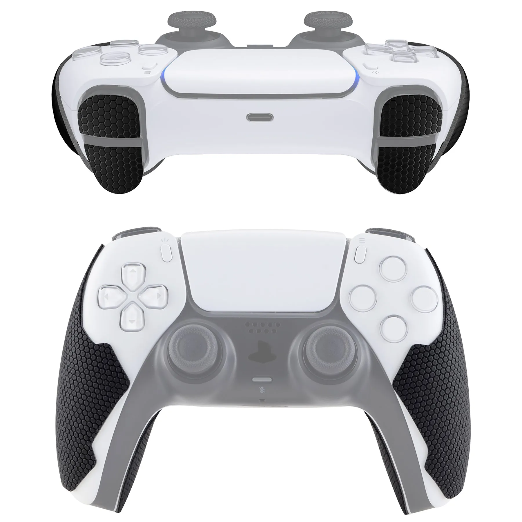 PlayVital Mecha Edition Anti-Skid Sweat-Absorbent Controller Grip for PS5, Professional Textured Soft Rubber Pads Handle Grips for PS5 Controller with Shoulder Button Trigger Stickers - PFPJ050