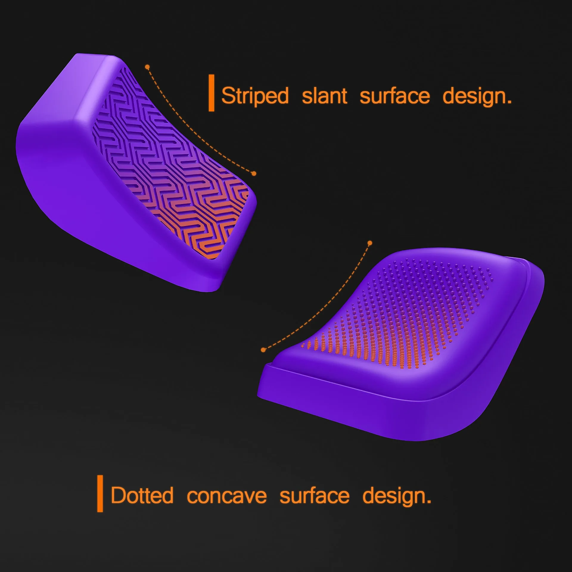 PlayVital Mix Version Back Button Enhancement Set for Steam Deck LCD, Grip Improvement Button Protection Kit for Steam Deck OLED - Streamlined & Studded Design - Purple - PGSDM012