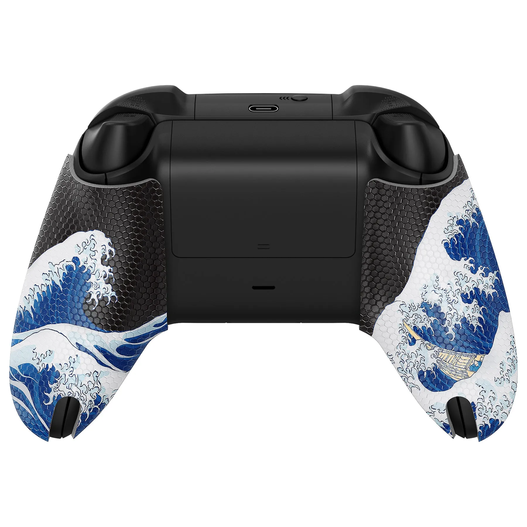 PlayVital The Great Wave Off Kanagawa Anti-Skid Sweat-Absorbent Controller Grip for Xbox Series X/S Controller, Professional Textured Soft Rubber Pads Handle Grips for Xbox Series X/S Controller - X3PJ034