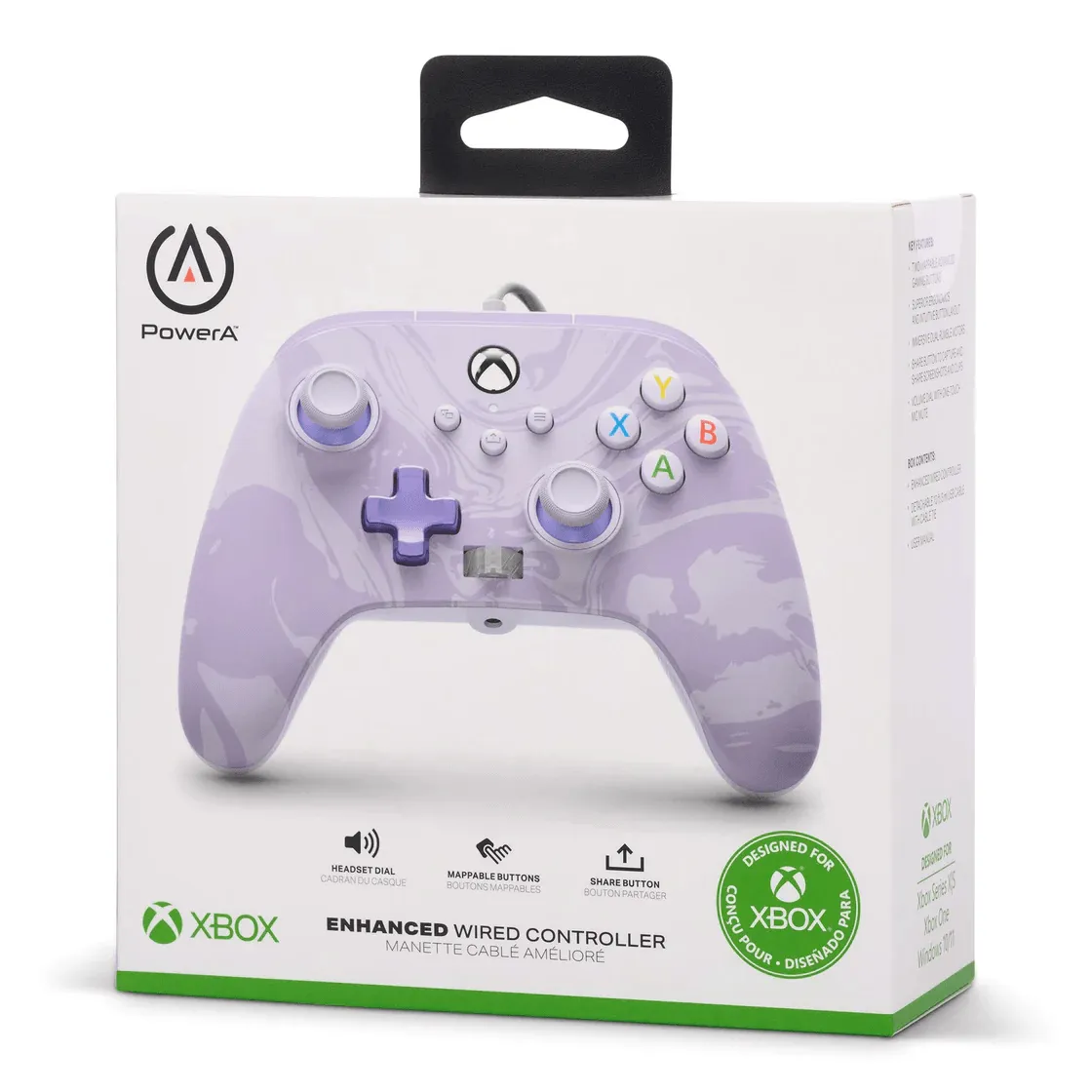 PowerA Wired Controller for Xbox Series X/S Lavender Swirl