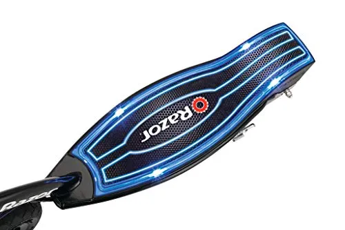 Razor E100 Glow Electric Scooter for Kids Age 8 , LED Light-Up Deck, 8" Air-filled Front Tire, Up to 40 Minutes Continuous Ride Time