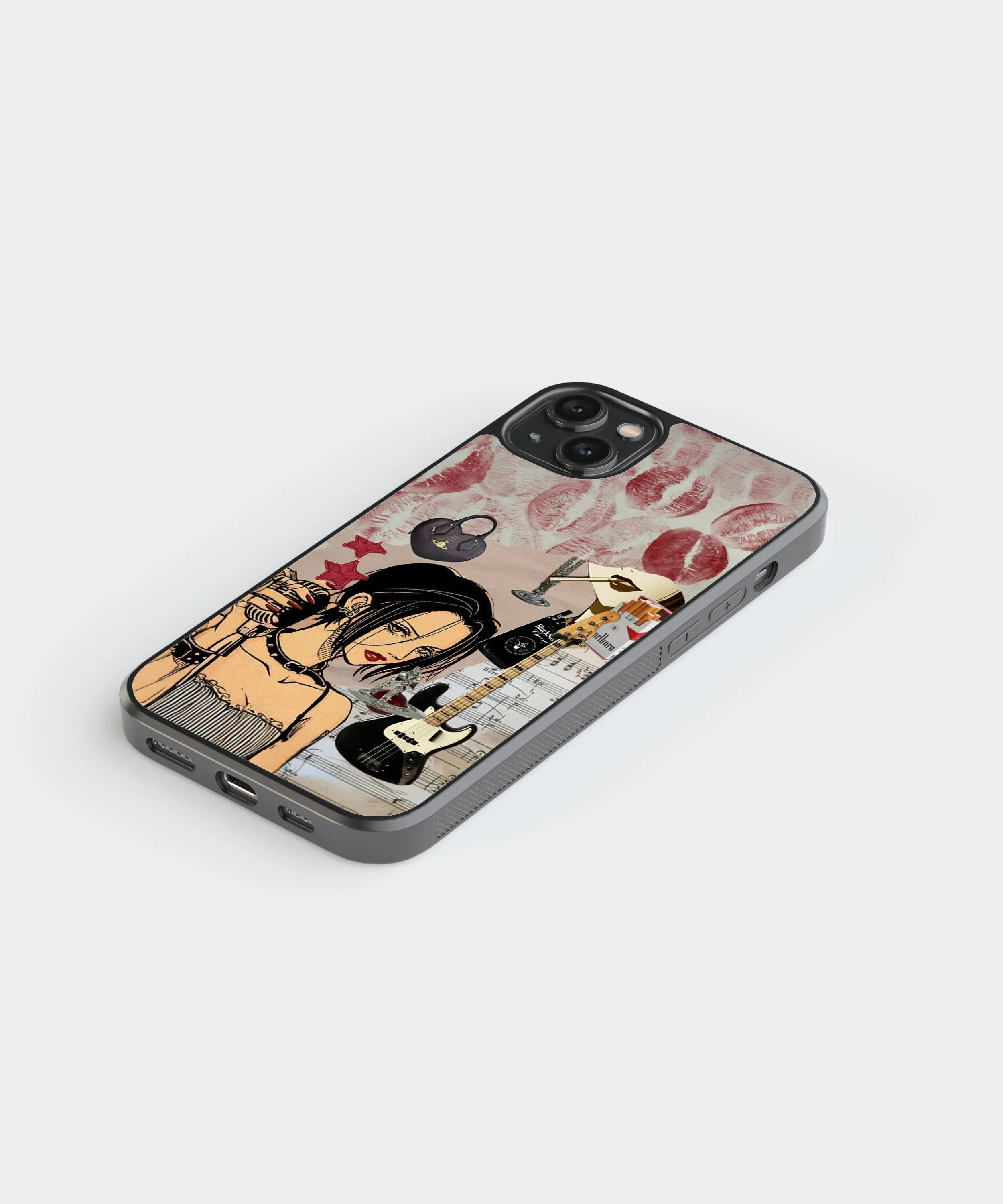 Rock n Roll Pop Culture Glass Phone Case Cover