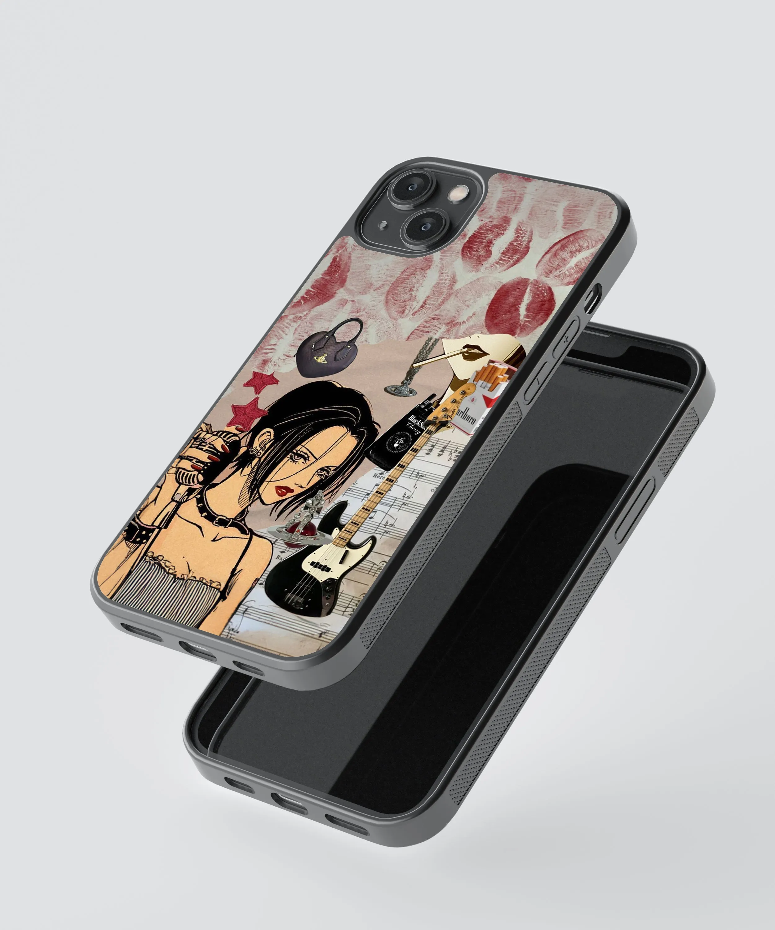 Rock n Roll Pop Culture Glass Phone Case Cover