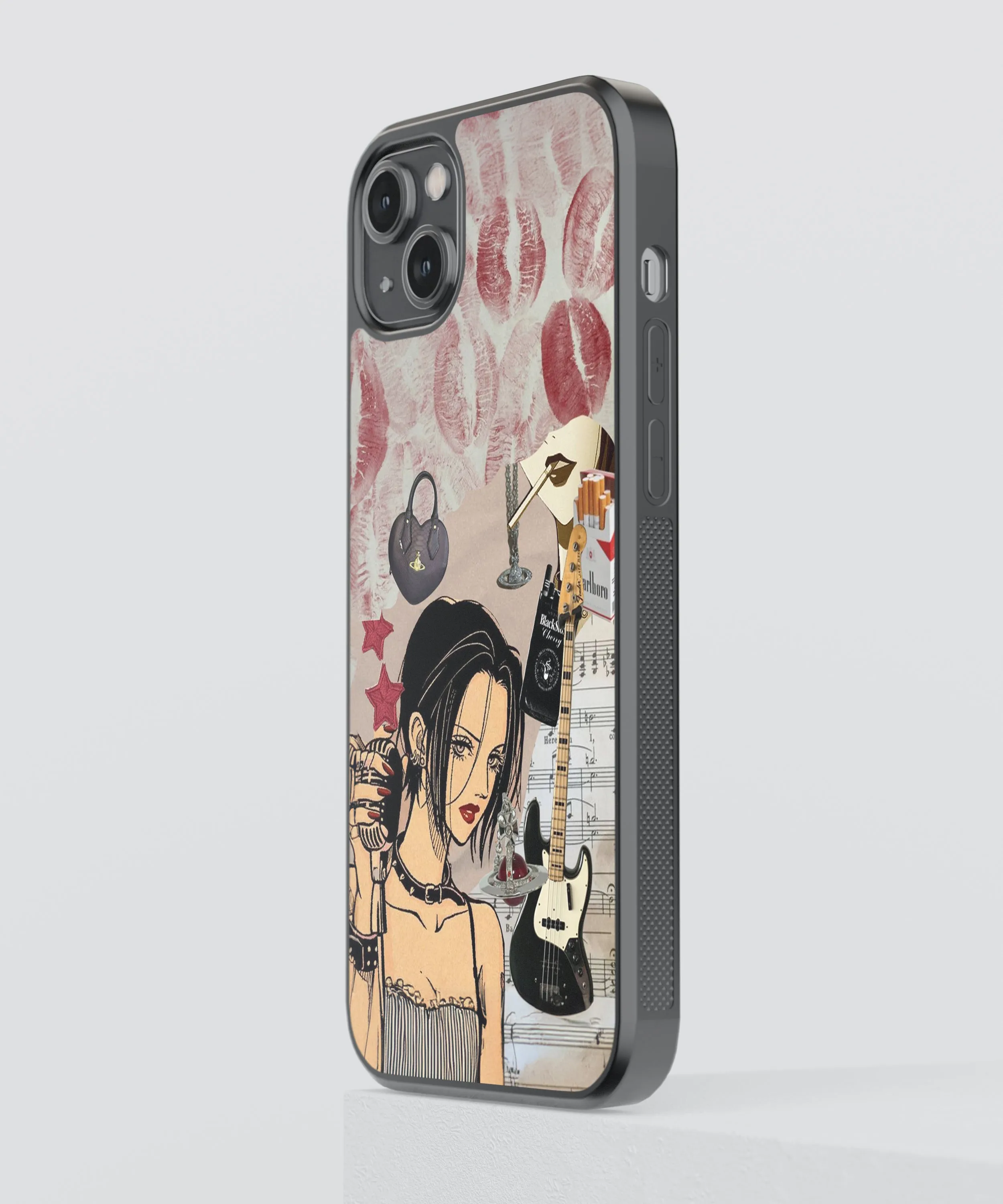 Rock n Roll Pop Culture Glass Phone Case Cover