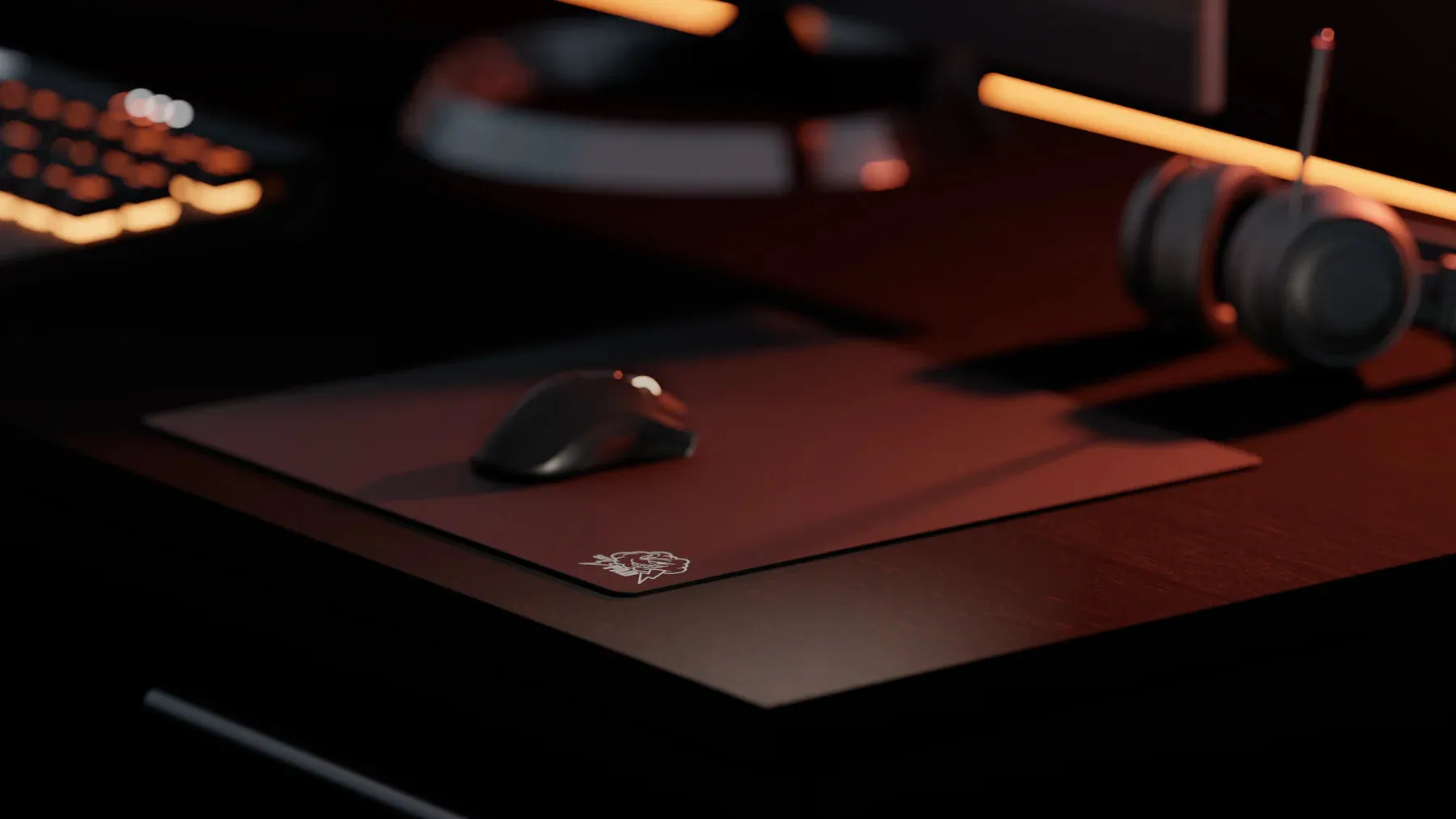 SkyPAD Glass Mouse Pad 3.0 L - Black Cloud