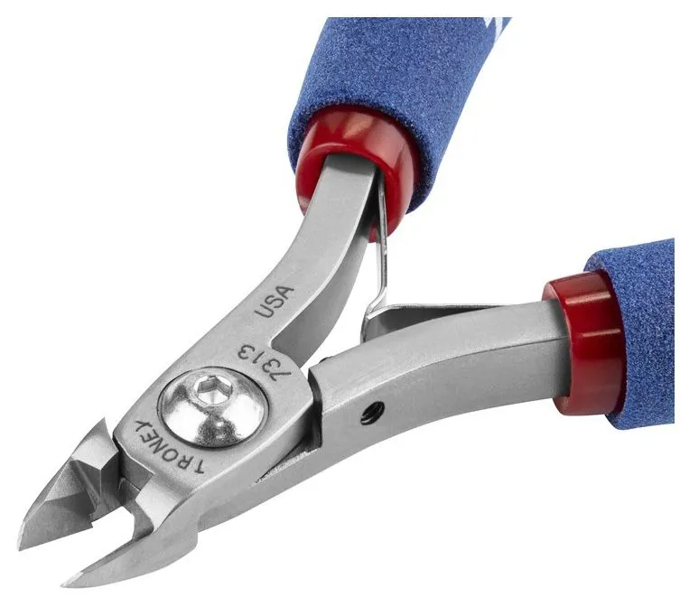 Tronex 7313 SMT Mini Oval Head Razor-Flush Carbon Steel Cutter with Long Ergonomic Handles, 5.5" OAL