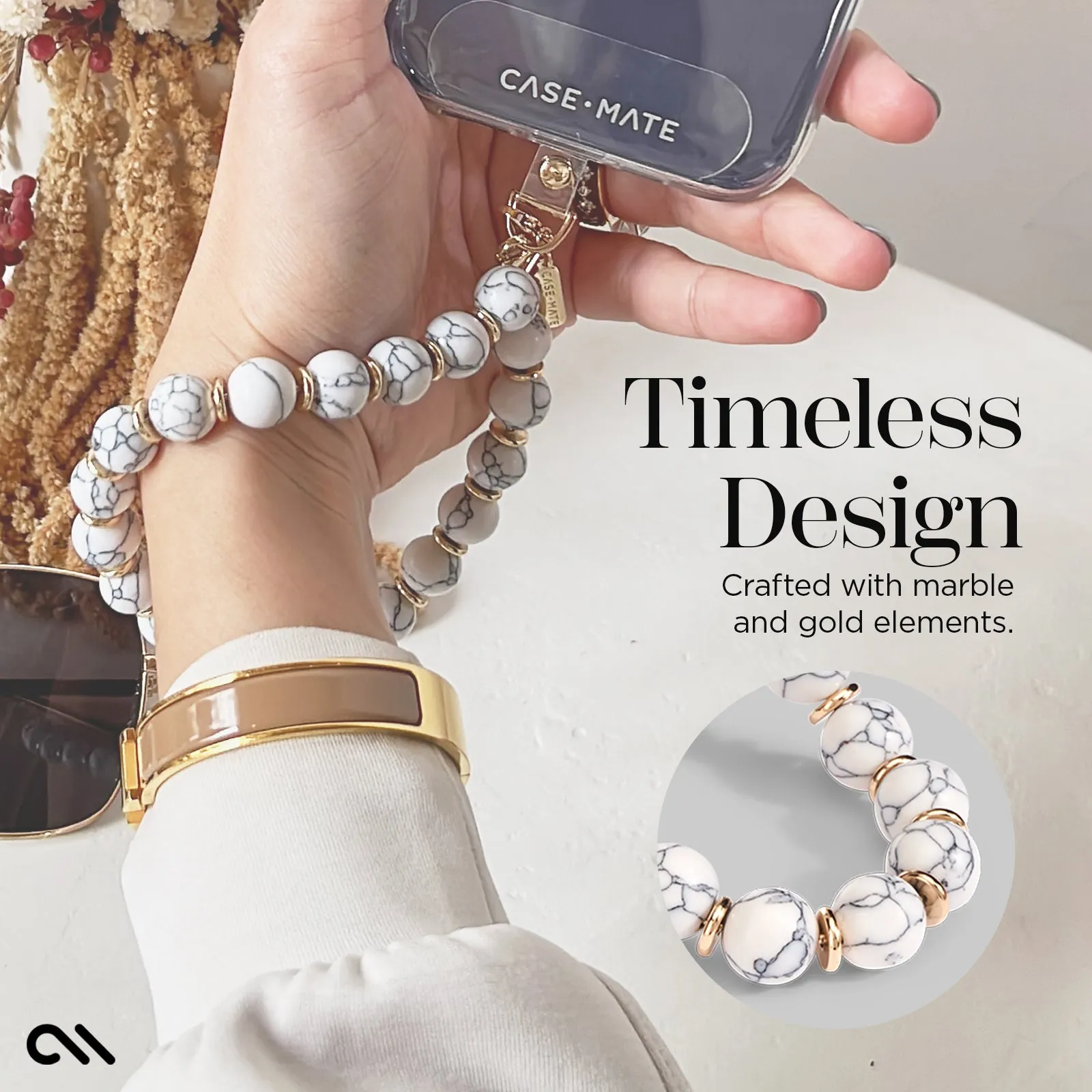 Wristlets 3 Pack (Crystal Pearl, Gold Chain, White Marble)