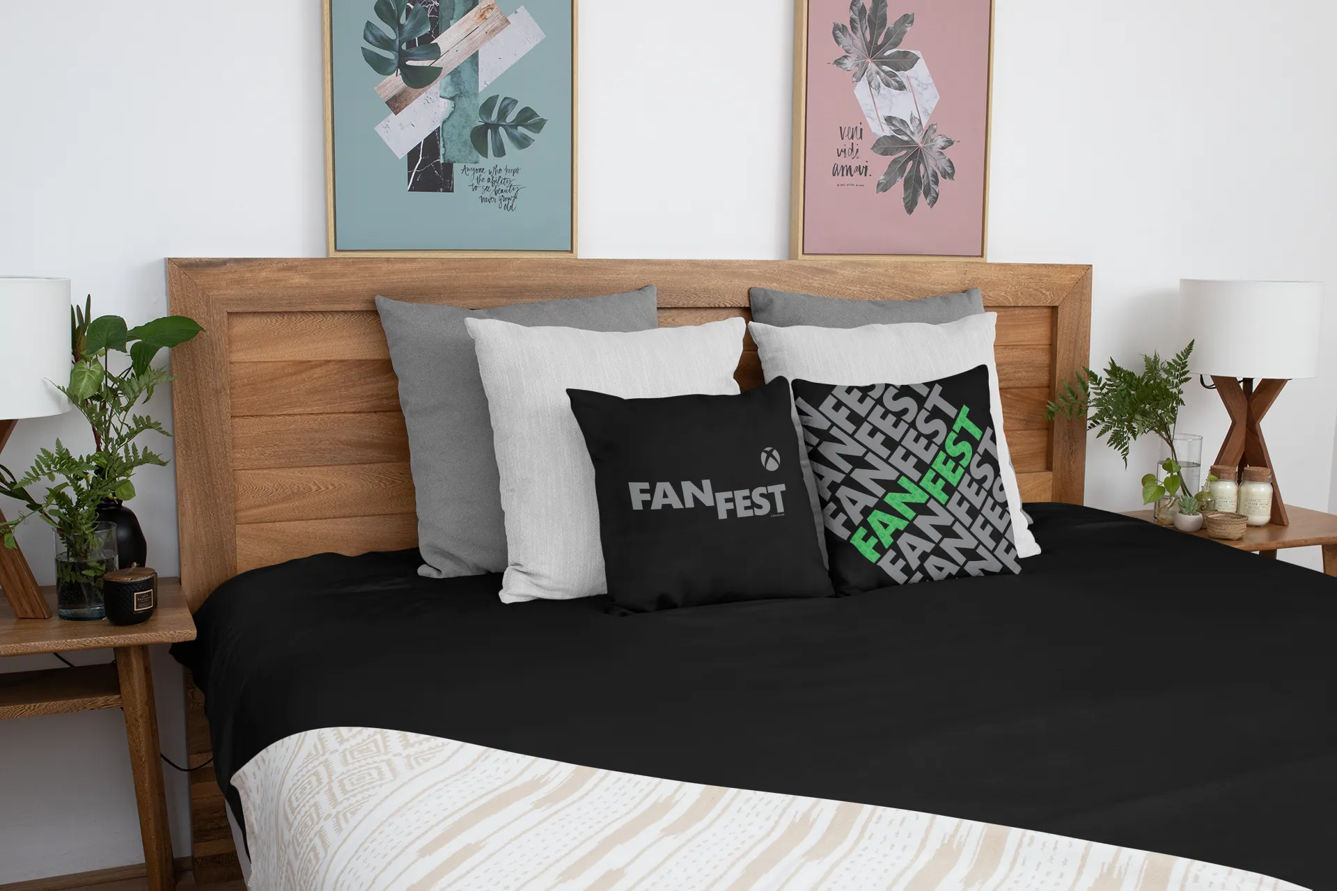 Xbox FanFest Wordmark Sphere Throw Pillow