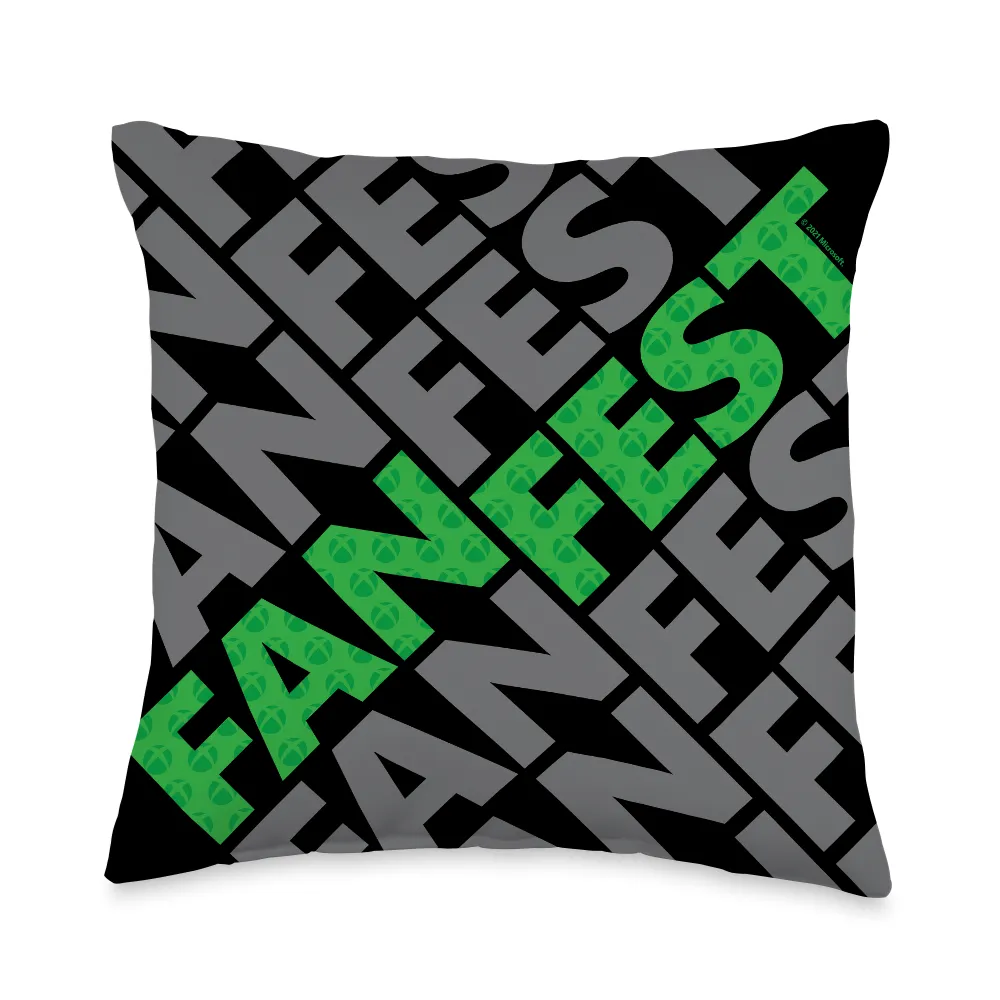 Xbox FanFest Wordmark Sphere Throw Pillow