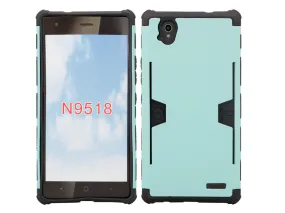 ZTE Warp Elite Case, Slim Hybrid [Card Slot Insert] Dual Layer [Shock Resistant] Case Cover for ZTE Warp Elite - Teal