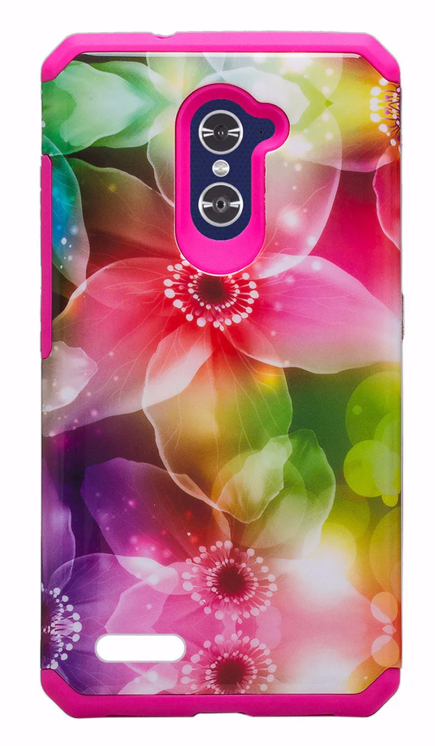 ZTE ZMAX Pro Case, ZTE Blade X Max, ZTE Carry, Slim Hybrid Dual Layer Armor[Shock Absorbent] Case for ZMAX Pro - Flower Lily